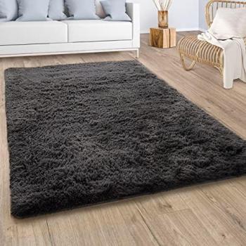 Tapis Pelucheux Shaggy Gris 80x150 cm
