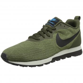 NIKE MD Runner 2 ENG Mesh, Baskets Homme, Vert (Cargo Khaki/Black-Light Blue Fury 301), 42 EU