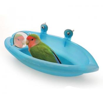 Bird Water Bath Box with Mirror for Parrots