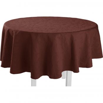 Braun‑Oval Tischdecke Erwin Müller Düsseldorf – 160 x 220 cm, Jacquard Rips-Qualität