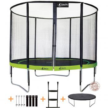 Punchi ALOE Trampoline 300 cm + Échelle + Couverture + Kit d'Ancrage – KANGUI