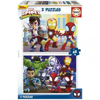 Spidey Puzle doble 2x48 piezas