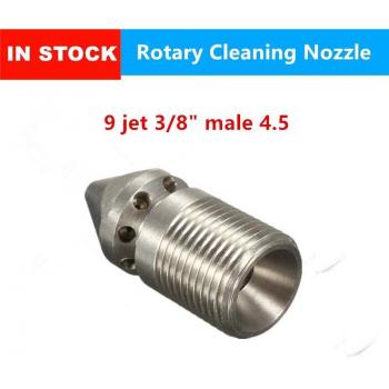 Boquilla 3/8” de Limpieza Rotativa con 9 Chorros en Acero Inoxidable 303
