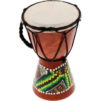 Djembe Artesanal de Madera 4″ con Estructura de Apoyo Firme