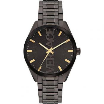 Versace V-Vertical Stainless Steel Watch in Black