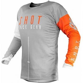 Maglia Shot Aerolite Alpha Motocross Grigio Arancione M