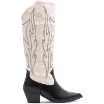 Stivali da cowboy con tacco elegante, finitura beige, collezione Jenny Fairy NADIA WS22293-05