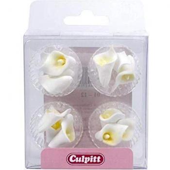 Deluxe Calla Lily Cake Toppers (White), Bundle of 12