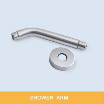 Brushed Nickel Shower Faucet Set with Rainfall Shower Head and Single Handle