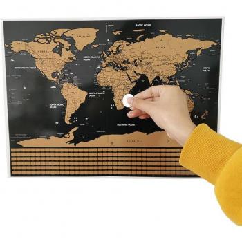 Décoration murale carte du monde 40x30cm
