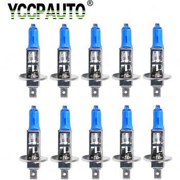YCCPAUTO H1 55W Amber White Halogen Headlight and Fog Light Bulbs, 10 Pack