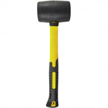 Fiber‑Glass Handle 16 oz Black Rubber Mallet – 70 % Non‑Marking, TE923