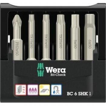 Wera 50 mm Bit‑Check Six‑Bit Screwdriver Collection