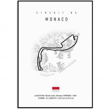 Affisch Circuit de Monaco – Högkvalitet