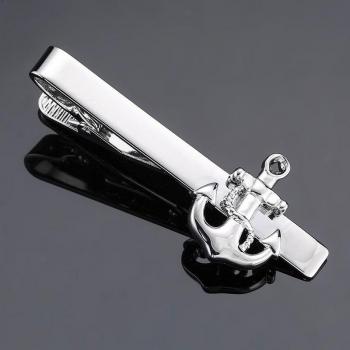 Clip de cravate ancre en laiton pour homme