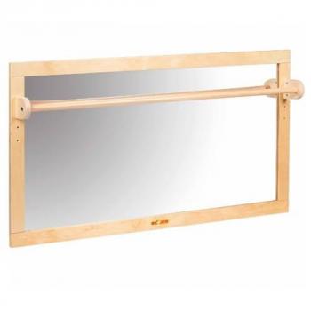 Miroir Montessori en bois blanc pour enfants