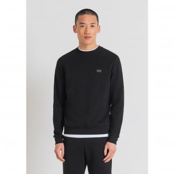 Felpa Slim Fit con Placchetta Logata