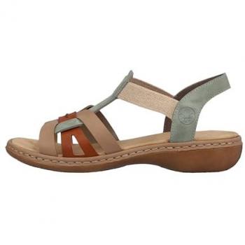 Mint Green “Combination” Sandals – RIEKER 65918‑52, EU39/UK6