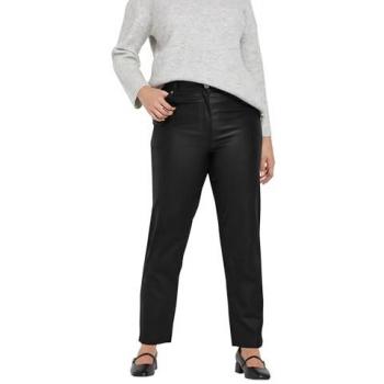 Glossed Classic Straight Leg Jeans – Black, Size 14L