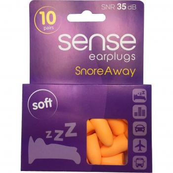 QuietSleep SnoreAway Earplugs (Medium) – 35dB Noise Reduction, 10‑Pack