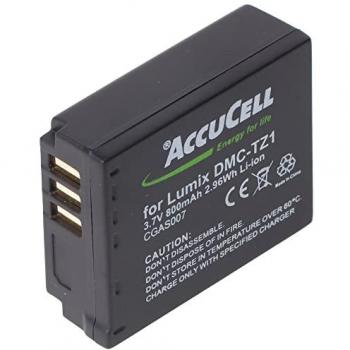 AccuCell Lithium-Ionen Akku für Panasonic Lumix DMC-TZ1, kompatibel mit CGA-S007