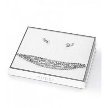 Guess Sada zirkonových náušnic a náramku UBS84015-S