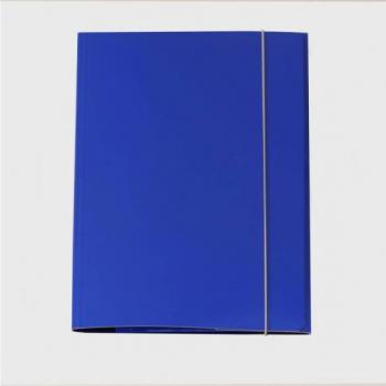 Cartella elastica a tre lembi blu 25x34,5 cm 0,8 mm