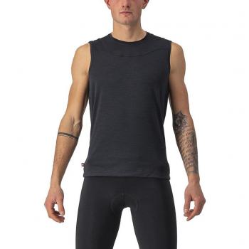 Canotta intima senza maniche Castelli Bandito Wool nero