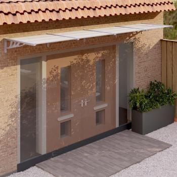 Auvent Gris et Transparent 396x90 cm – Maison Exclusive