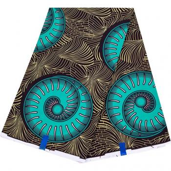 Estampado de cera africano en verde, para mujeres