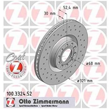 Disco de freno ZIMMERMANN 100.3324.52 para AUDI