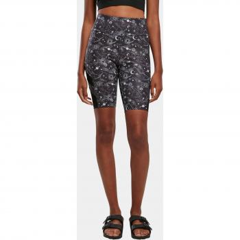 Urban Classics Damen High Waist Tech Mesh AOP Cycle Shorts