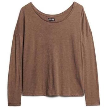 Blouse Superdry W6011975A en maille marron – femme, L