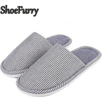 Pantoufles en coton et lin pour hommes