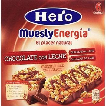 Barritas Corny de Chocolate con Leche, 6 x 25 g