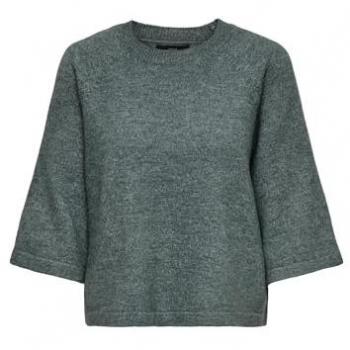 ONLY Pull Col Rond 3/4 Simoni Vert XS Femme