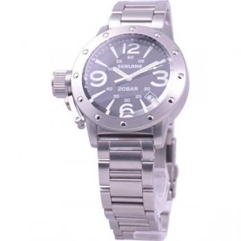 SE32‑MBK Homme – Montre Ronde en Acier Inoxydable à Quartz, Série Sun Flame
