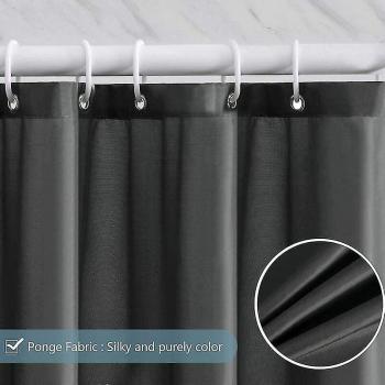 Cortina Grande para Baño Gris Oscuro 240x200 cm