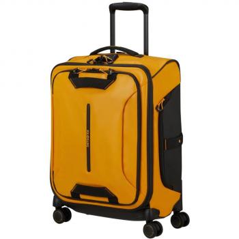 Weichgepäck-Trolley SAMSONITE ECODIVER 55 Gr. B/H/T: 40 cm x 55 cm x 23 cm 50 l, gelb (yellow) Koffer Handgepäck Reisegepäck Weichgepäck-Koffer Fronttasche