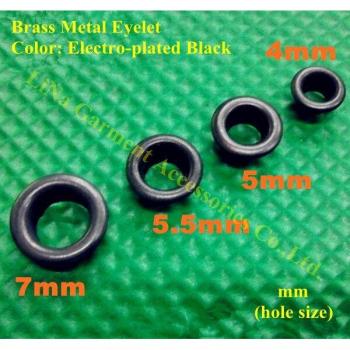 Brass Eyelets 5mm Black for Garment Bags