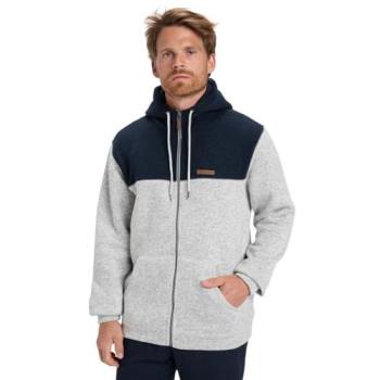 Felpa Quiksilver Keller Block con zip, tonalità grigio perenne (M)