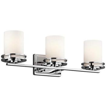 Transparent Loop Opal Wall Light – IP44, 3‑Bulb, Chrome LED G9 3.5 W