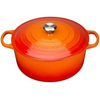 Cocotte en fonte avec couvercle Le Creuset 24 cm ronde