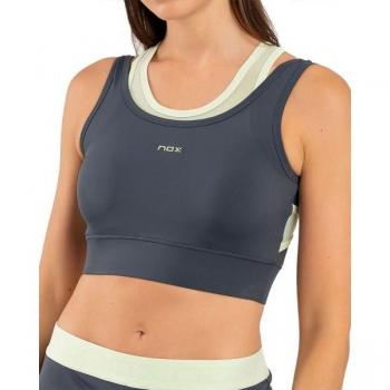 Nox Charcoal Grey XL Performance Bra for Female Athletes