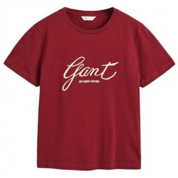 Gant Maglietta A Maniche Corte Script Rosso M
