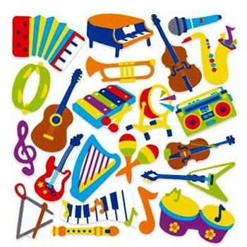 Music Lover's Foam Stickers (Pack of 120)