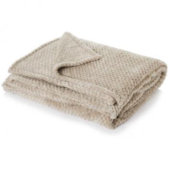 Waffle Honeycomb Mink Throw