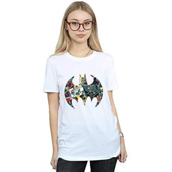 Women’s Small White Batman Comic Boyfriend T-Shirt – DC Comics