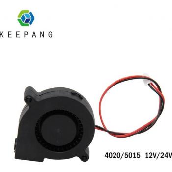 Kee Pang 4020 5015 Turbofan Refroidissement 3D Printer 2 Pin Black