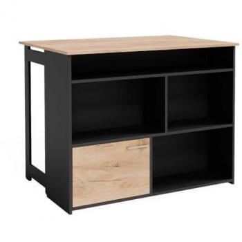 Bartisch Dominic, Goldene Eiche, 116 x 37 cm, 4 offene Fächer und 1 Tür
